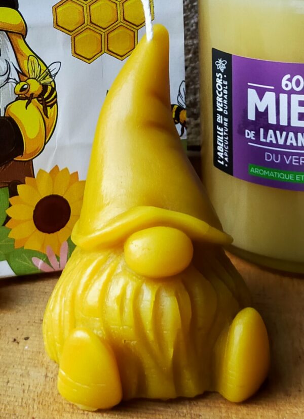 Cire d'abeille - Bougie Gnome