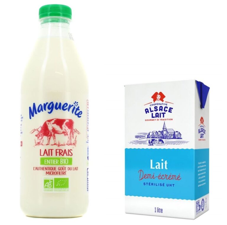 lait mention claire UHT,