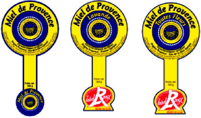 logo IGP et label rouge, miel de lavande